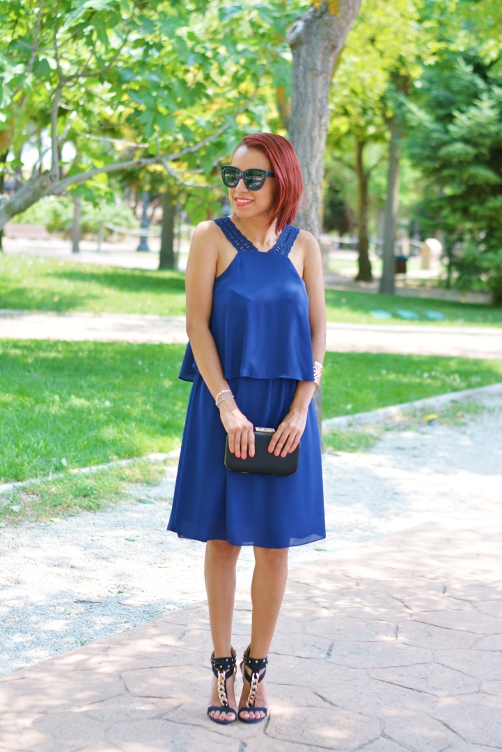 Vestido corto azul
